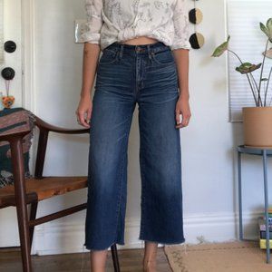 Madewell Wide-Leg Crop Jeans in Frida Wash
